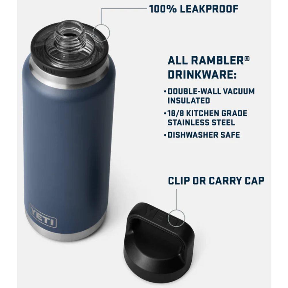 Yeti Rambler 36 oz (1065 ml) Bottle With Chug Cap (Black) info