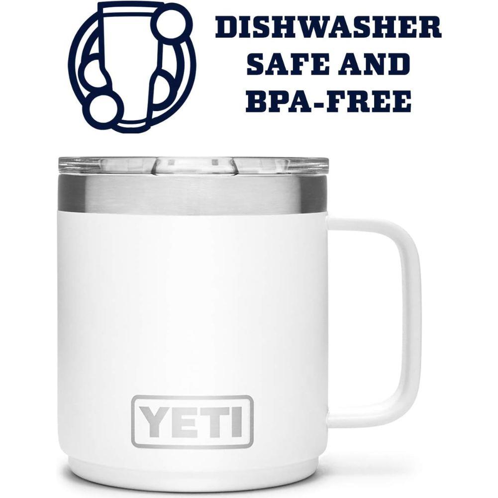 Yeti Rambler 10 oz (296 ml) Stackable Mug (White) dishwash