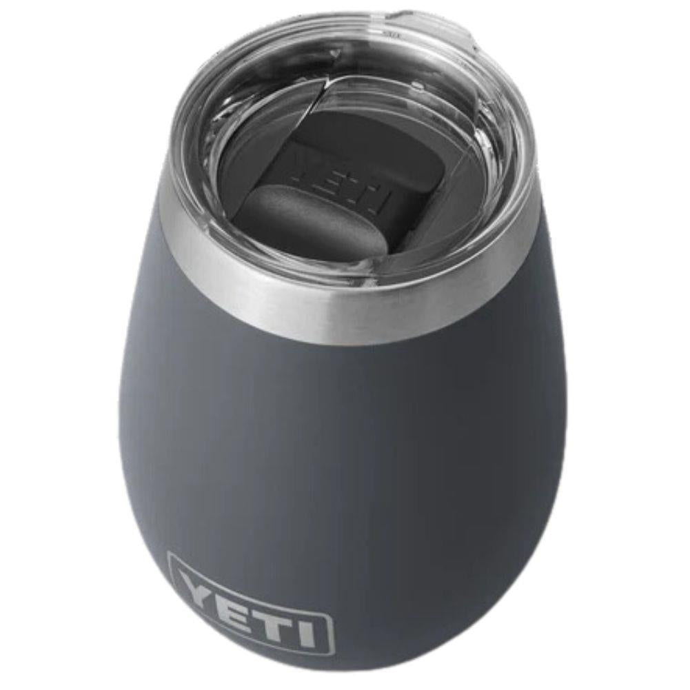 Yeti Rambler 10 oz (296 ml) Wine Tumbler (Charcoal) top angle