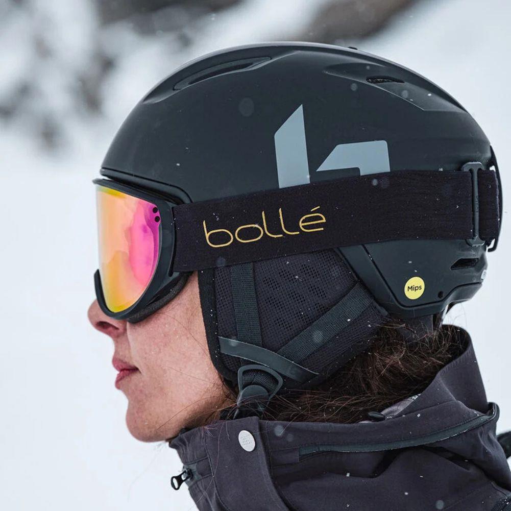 bolle scarlett ski goggles Bollé Women's Blanca Ski Goggles (Black Matte/Rose Gold)
