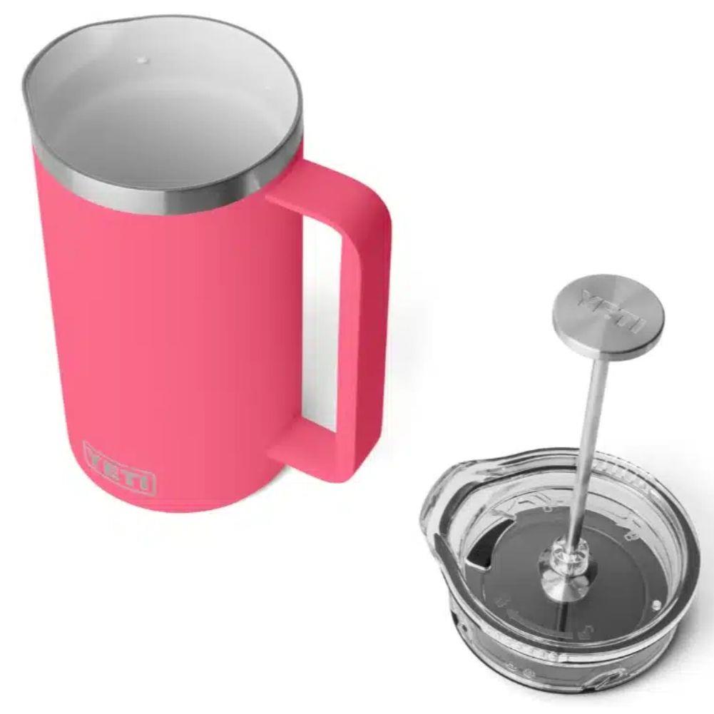 Yeti Rambler 34 oz French Press (Tropical Pink) lid off