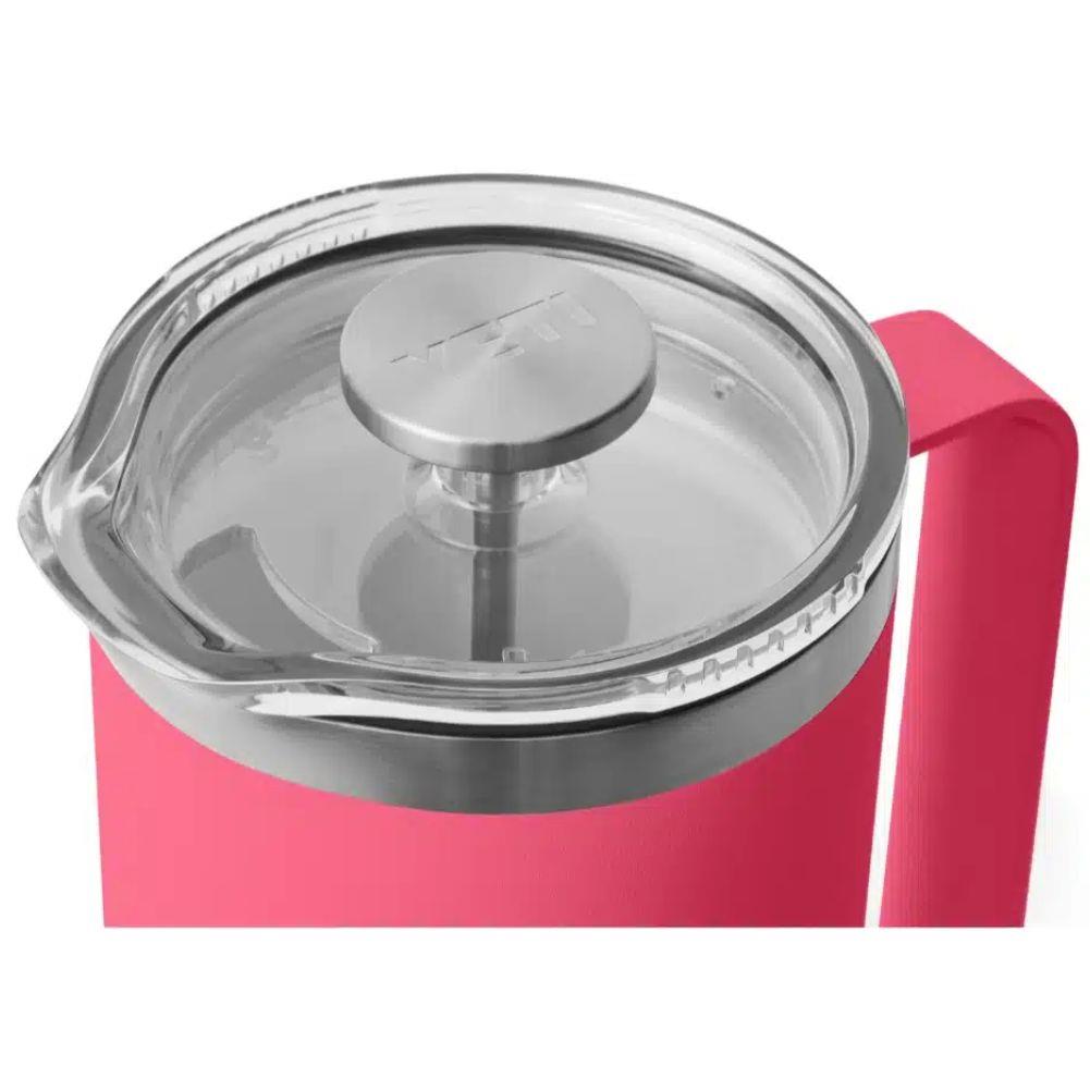 Yeti Rambler 34 oz French Press (Tropical Pink) lid on