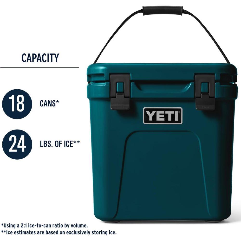 Yeti Roadie 24 Cool Box (Agave Teal) how much it can hold