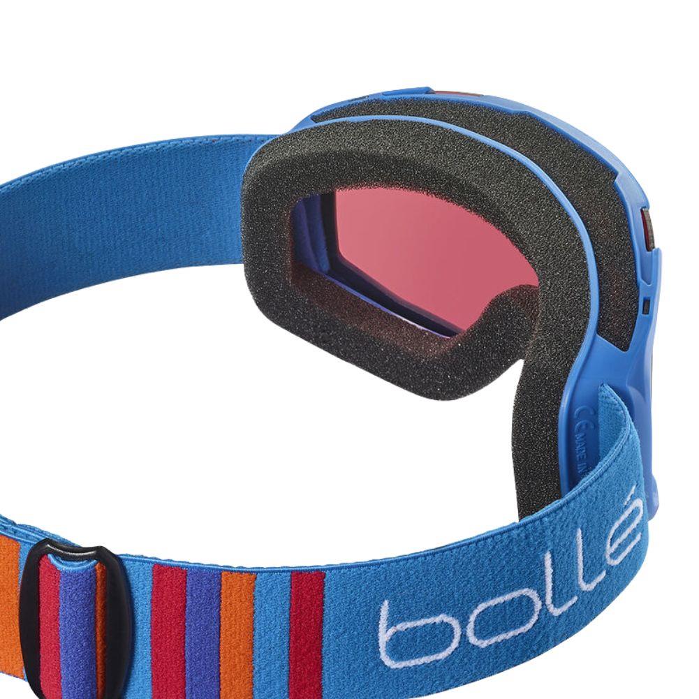 Bollé Junior Rocket Ski Goggles (Race Blue Matte/Vermillon) - Back 
