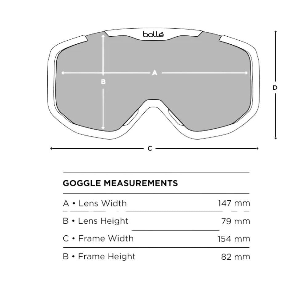 Bollé Junior Rocket Ski Goggles (Race Blue Matte/Vermillon) - Size