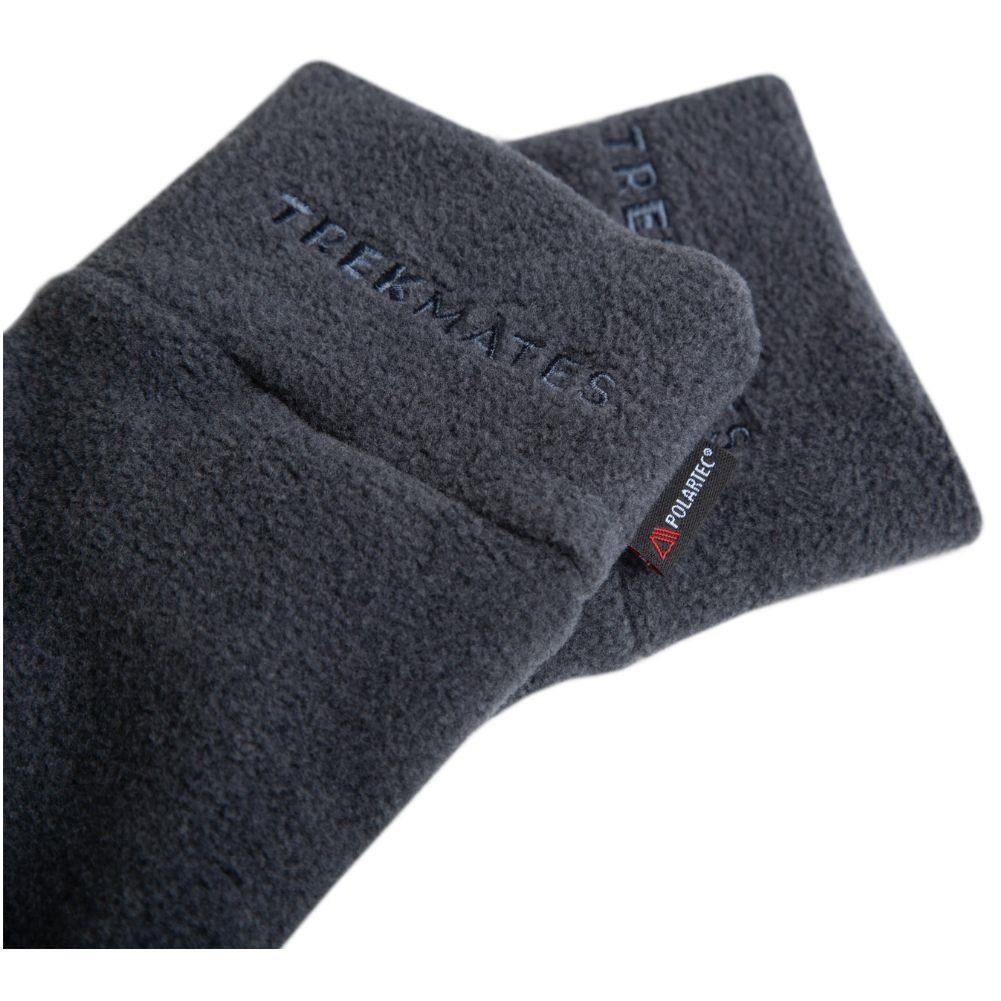 Trekmates Annat Fleece Glove (Dark Grey Marl) double logo