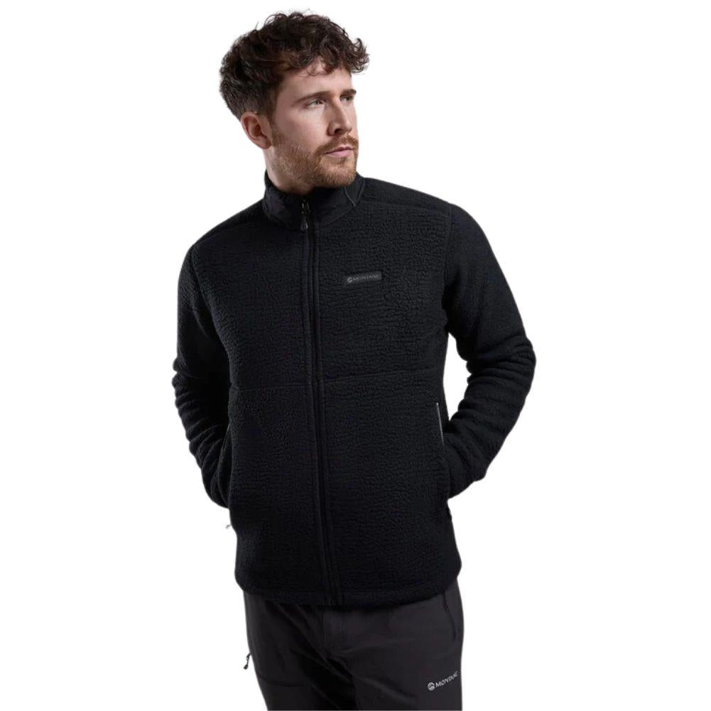 Montane Men's Chonos Fleece Jacket (Black) model look away