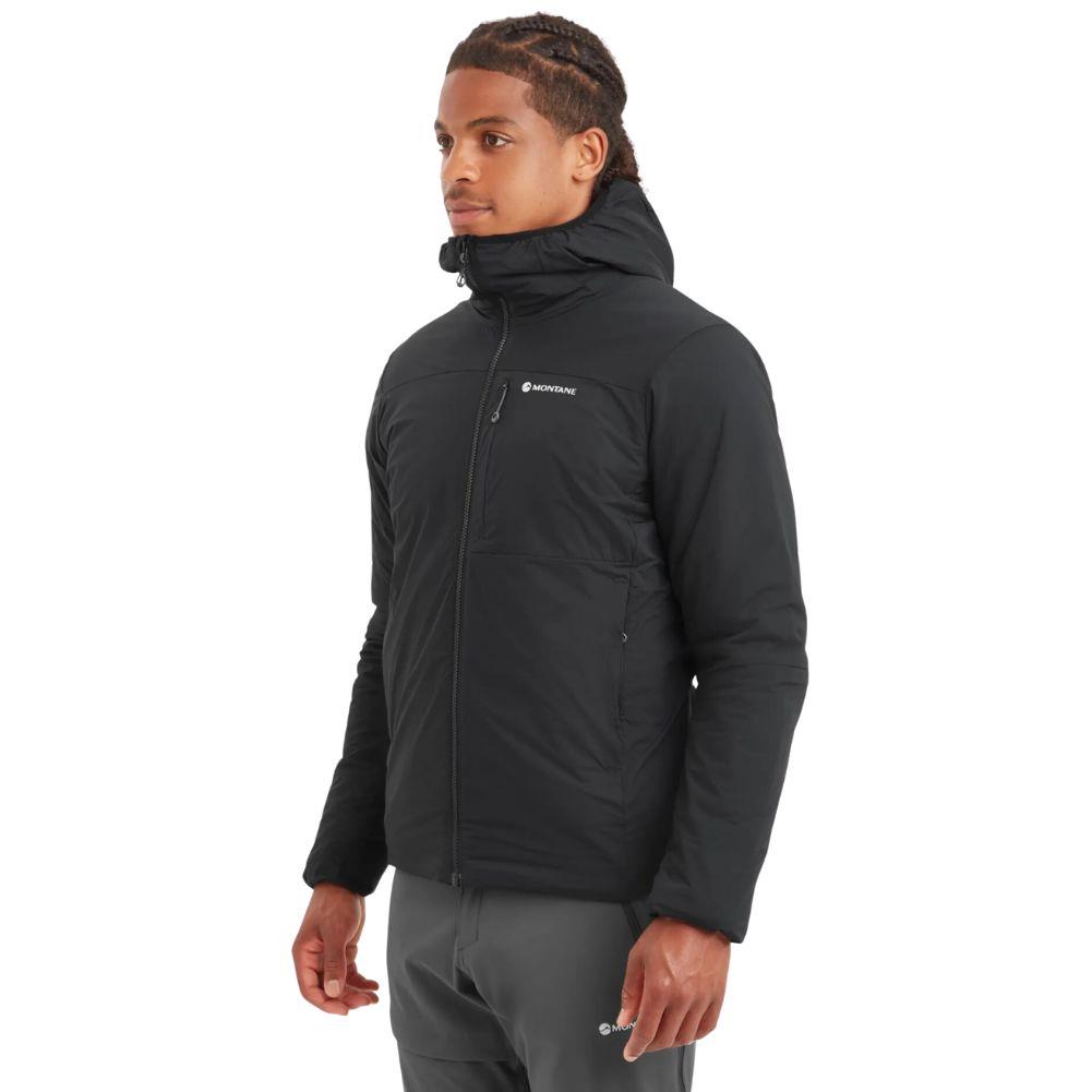 Montane Men&#39;s Fireball Hooded Insulated Jacket (Black) model angle