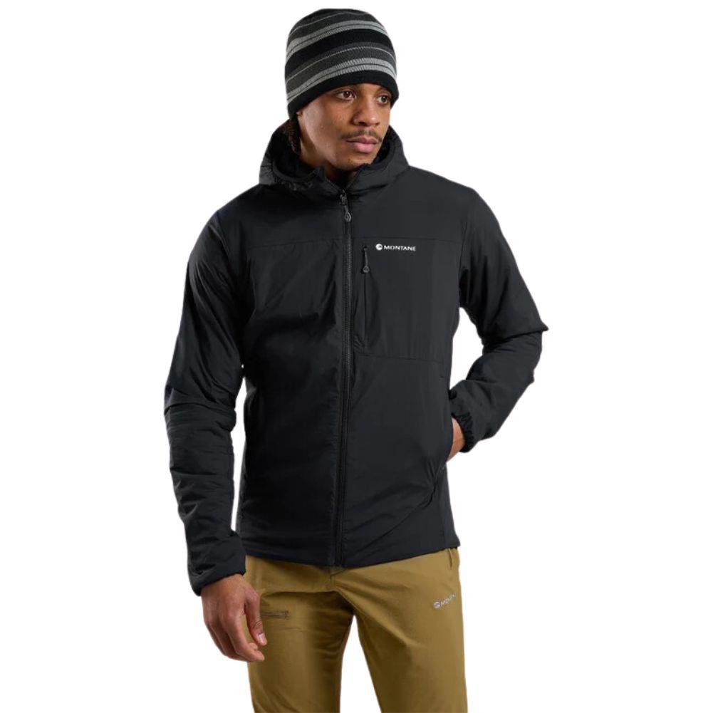 Montane Men&#39;s Fireball Hooded Insulated Jacket (Black) hand in pocket