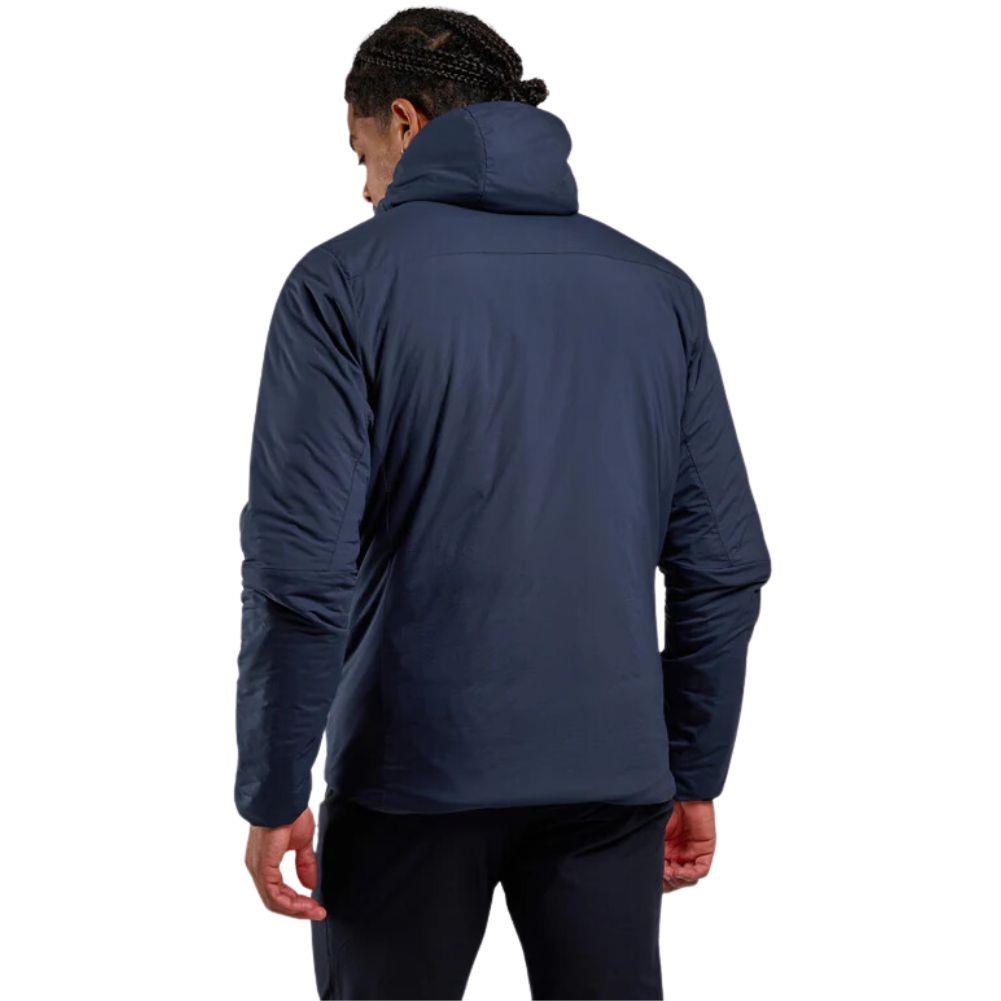 Montane Men's Fireball Hooded Insulated Jacket (Eclipse Blue) model back pose