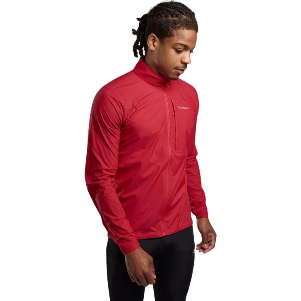 Montane Men's Featherlite Windproof Jacket (Acer Red) right angle