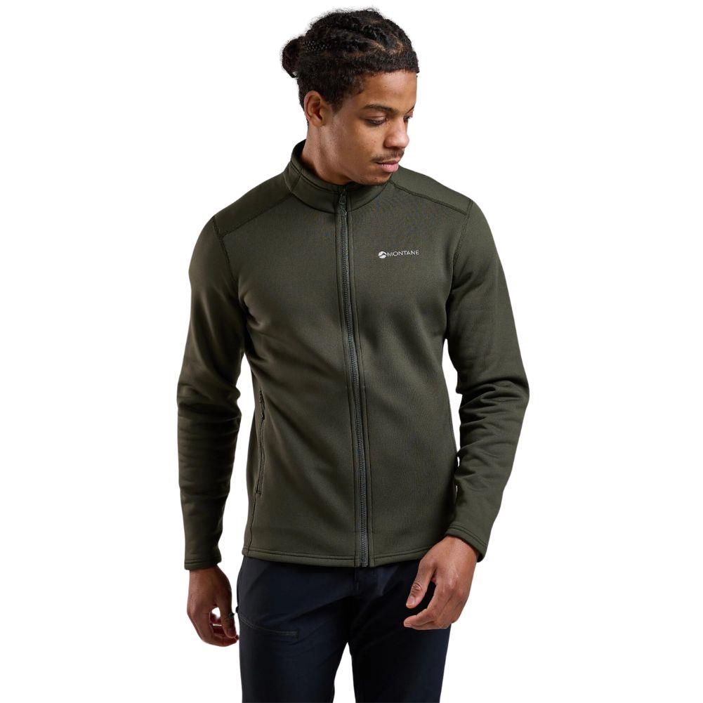 Montane Men's Fury Fleece Jacket (Green Oak) walking