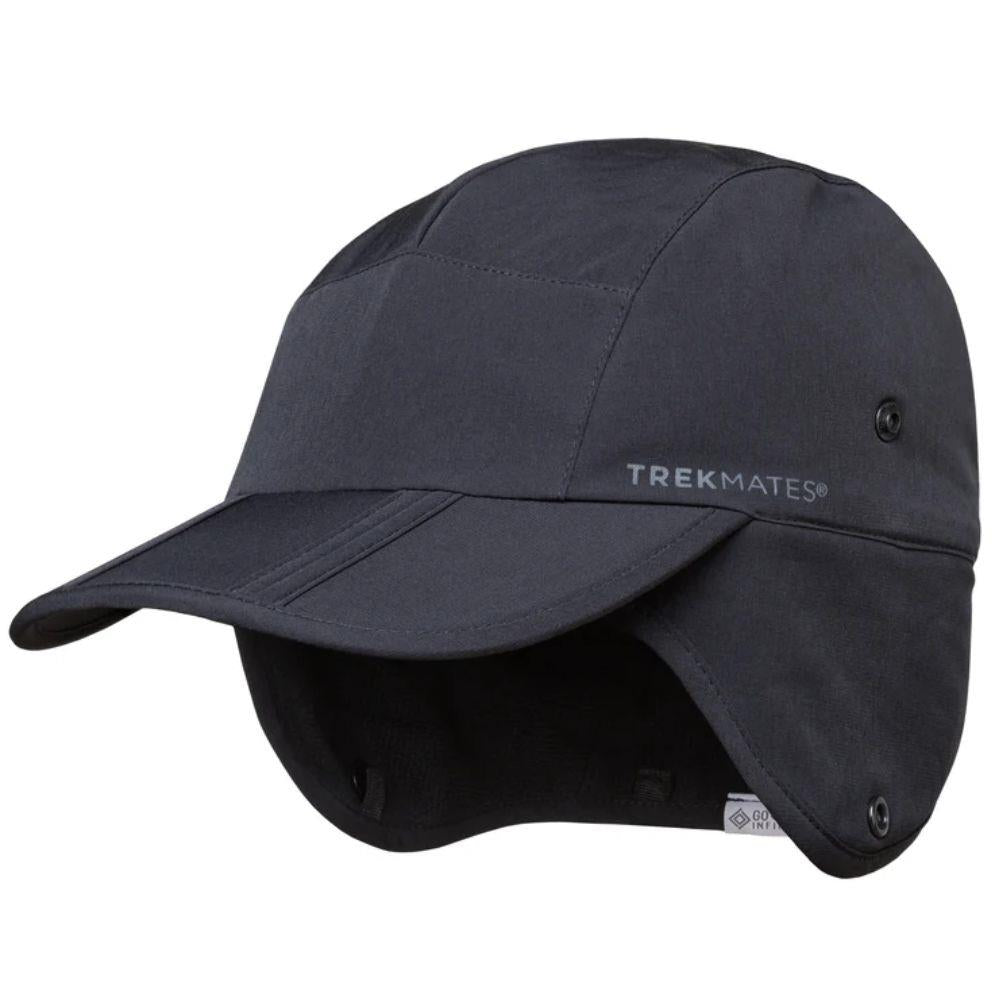 Trekmates Higgor Windstopper Cap (Black) flaps down