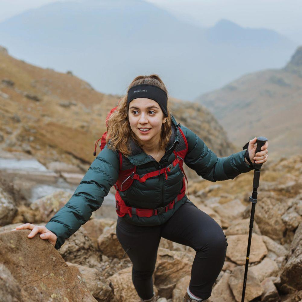 Trekmates Kurber Headband (Black) climbing rocks