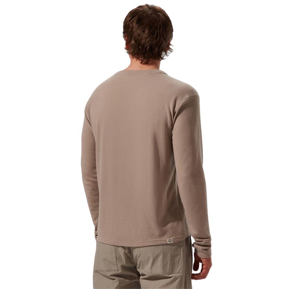 Berghaus Men&#39;s Ivyhill Crew Top (Light Grey) model back
