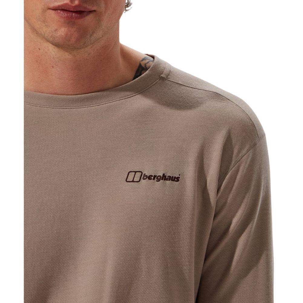 Berghaus Men&#39;s Ivyhill Crew Top (Light Grey) logo shoulder