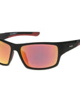 Sinner Lemmon - Matte Black - Red Mirror Sunglasses