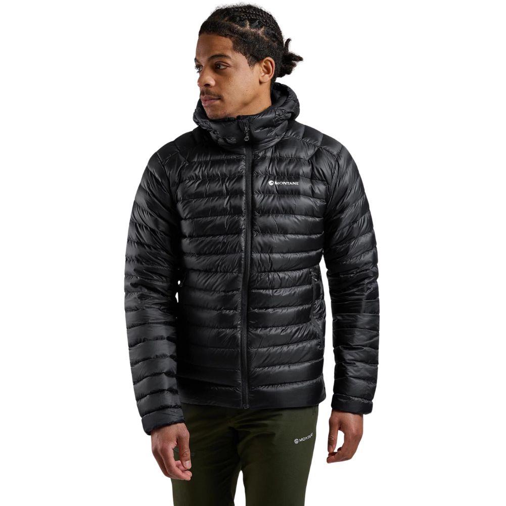 Montane Men's Anti-Freeze Hooded Down Jacket (Black) model front