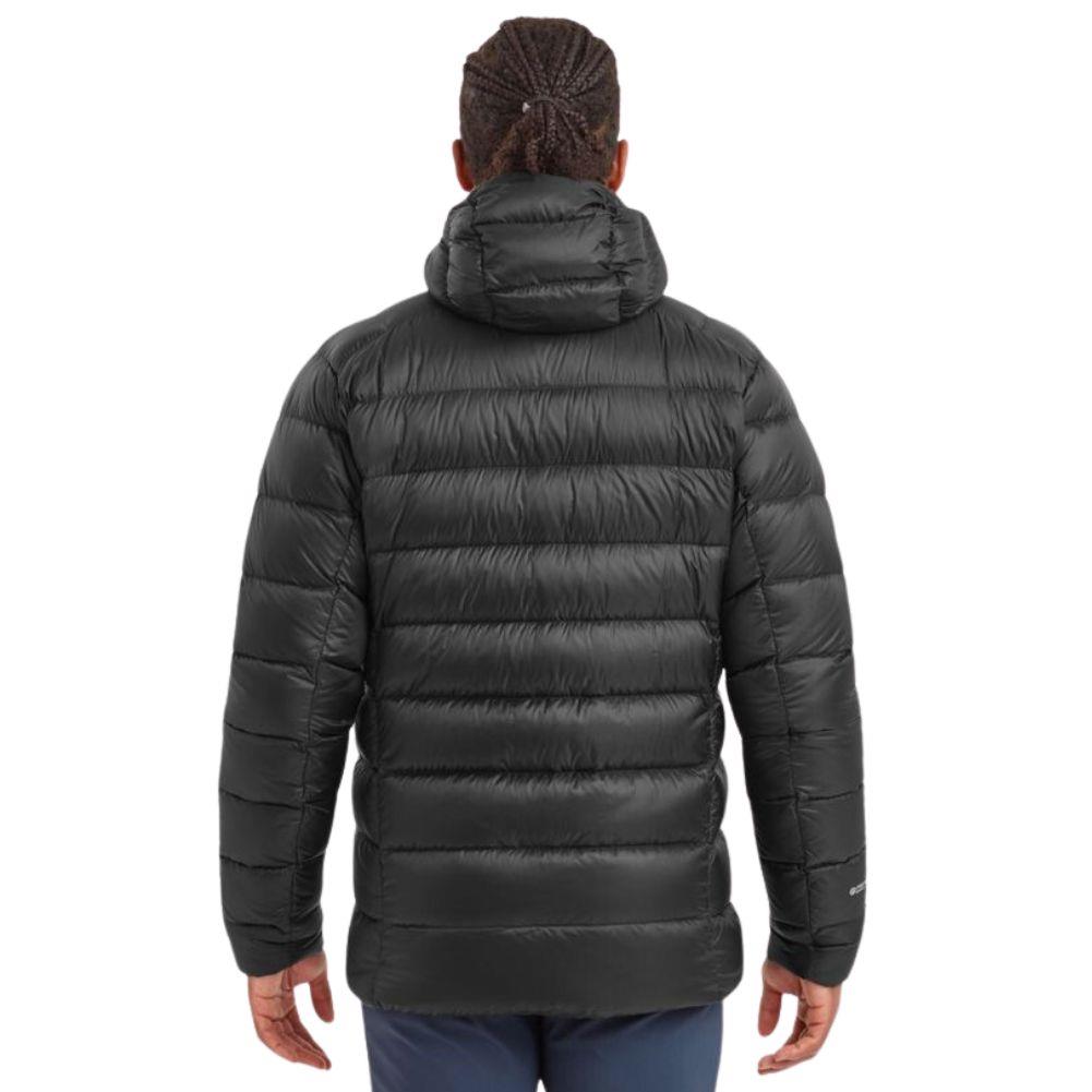 Montane Men's Anti-Freeze XT Hooded Down Jacket (Black) vback model