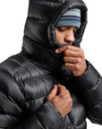 Montane Men's Anti-Freeze XT Hooded Down Jacket (Black) adjusting hood