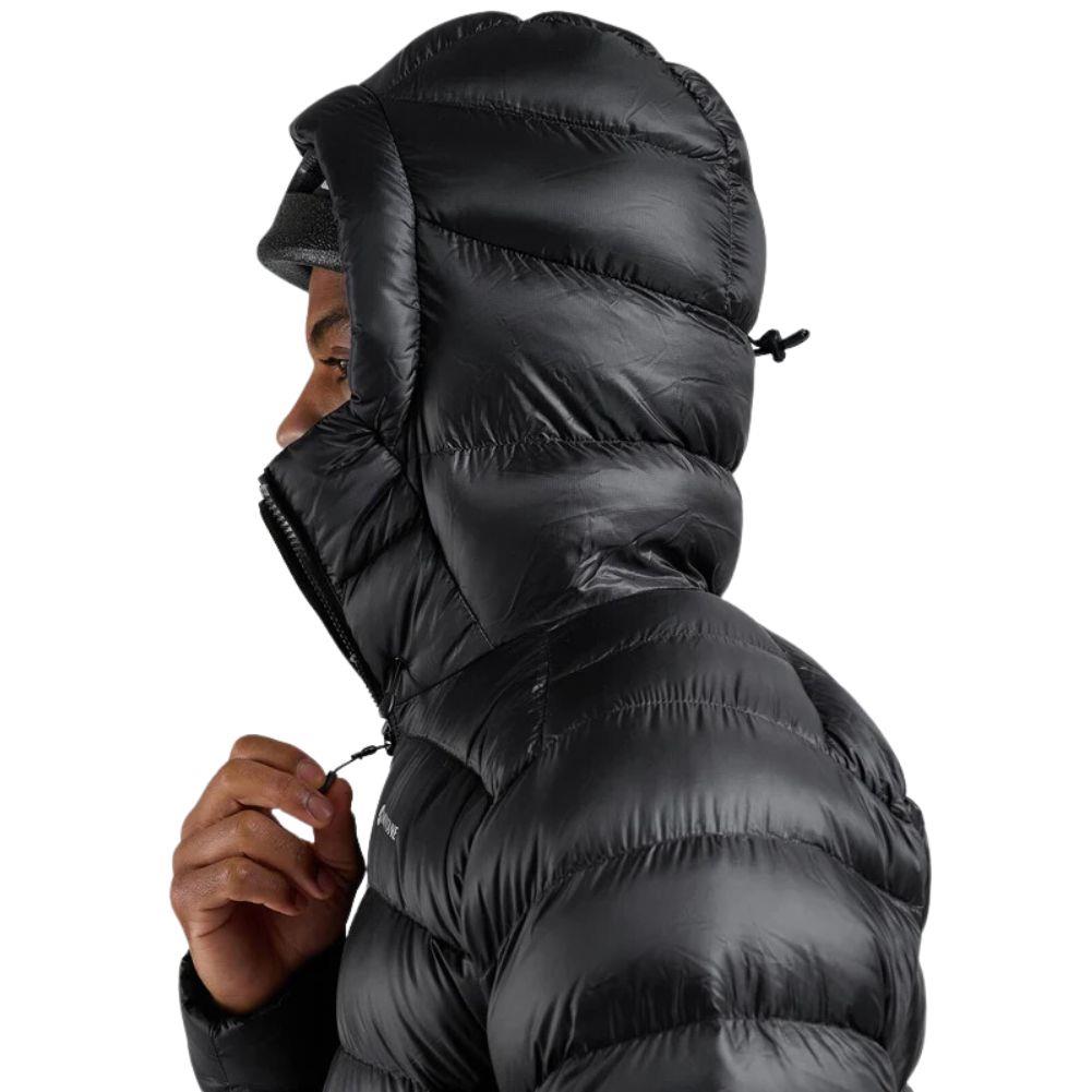 Montane Men&#39;s Anti-Freeze XT Hooded Down Jacket (Black) zipping up