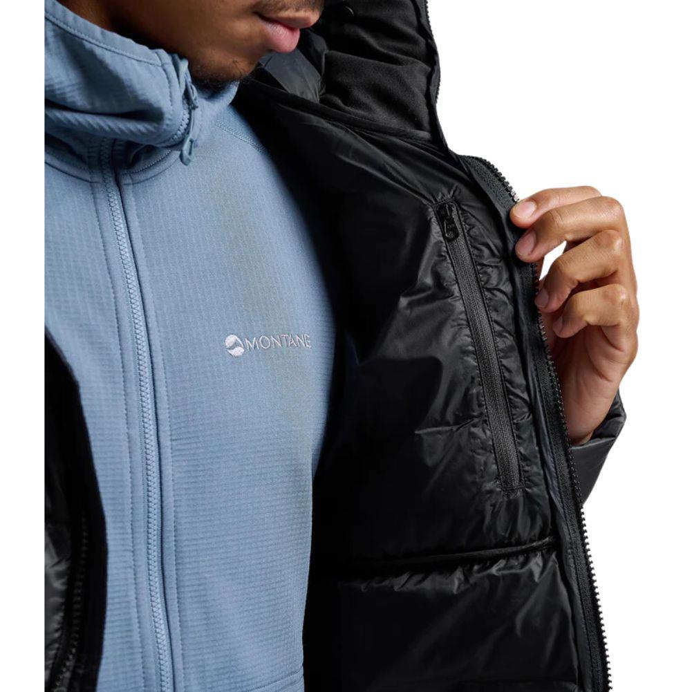 Montane Men&#39;s Anti-Freeze XT Hooded Down Jacket (Black) inner zip