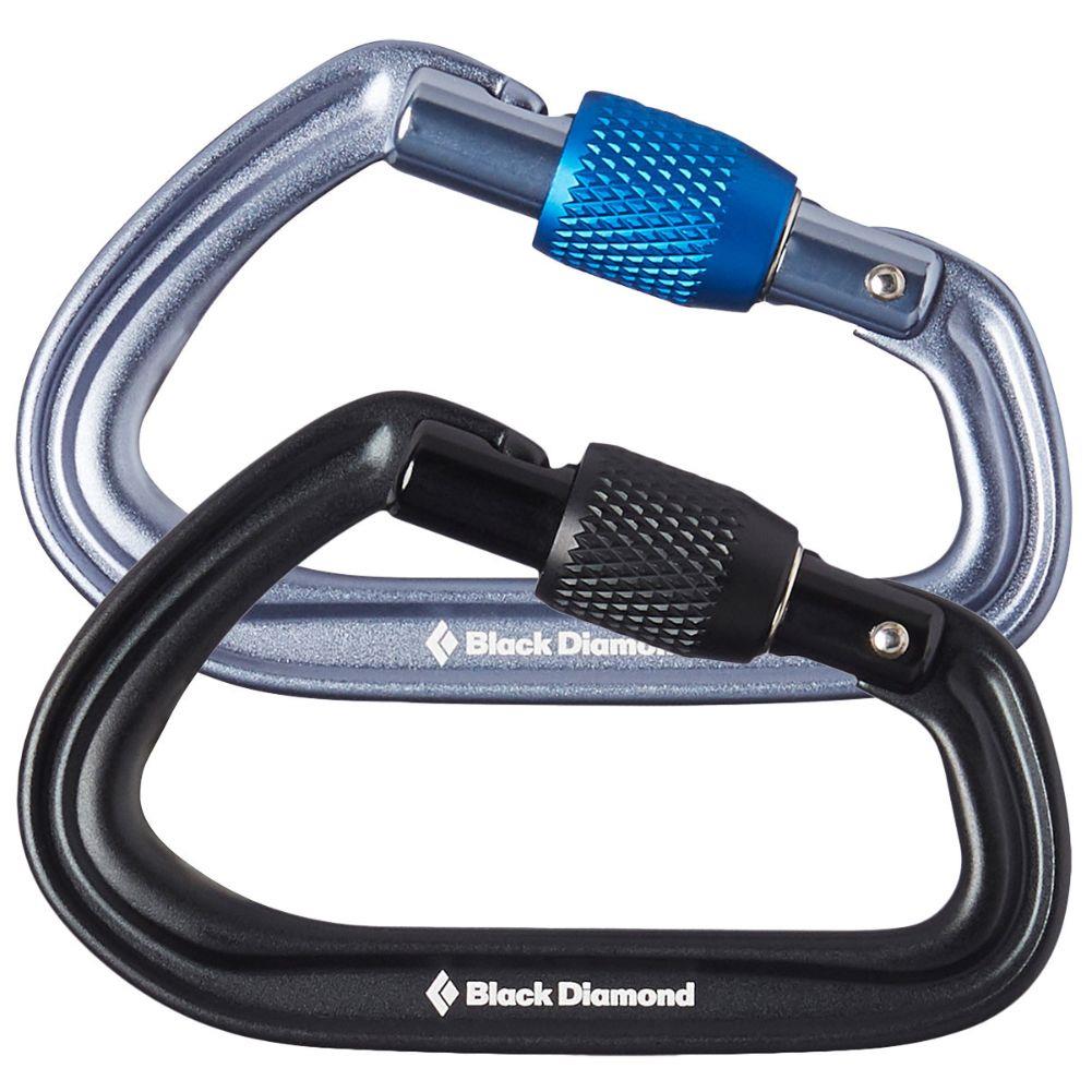 Black Diamond Hotforge Screwgate Carabiner (Grey) and black
