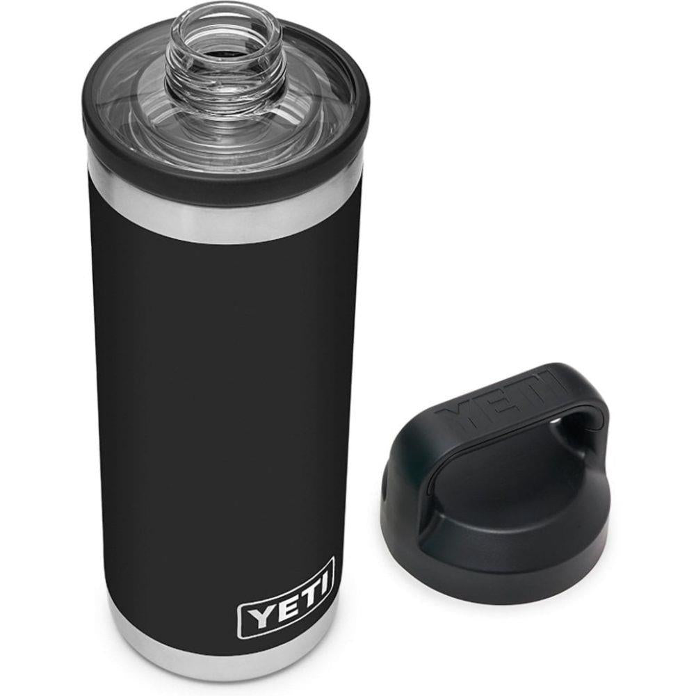 Yeti Rambler 18 OZ (532 ml) Bottle With Chug Cap (Black) lid off