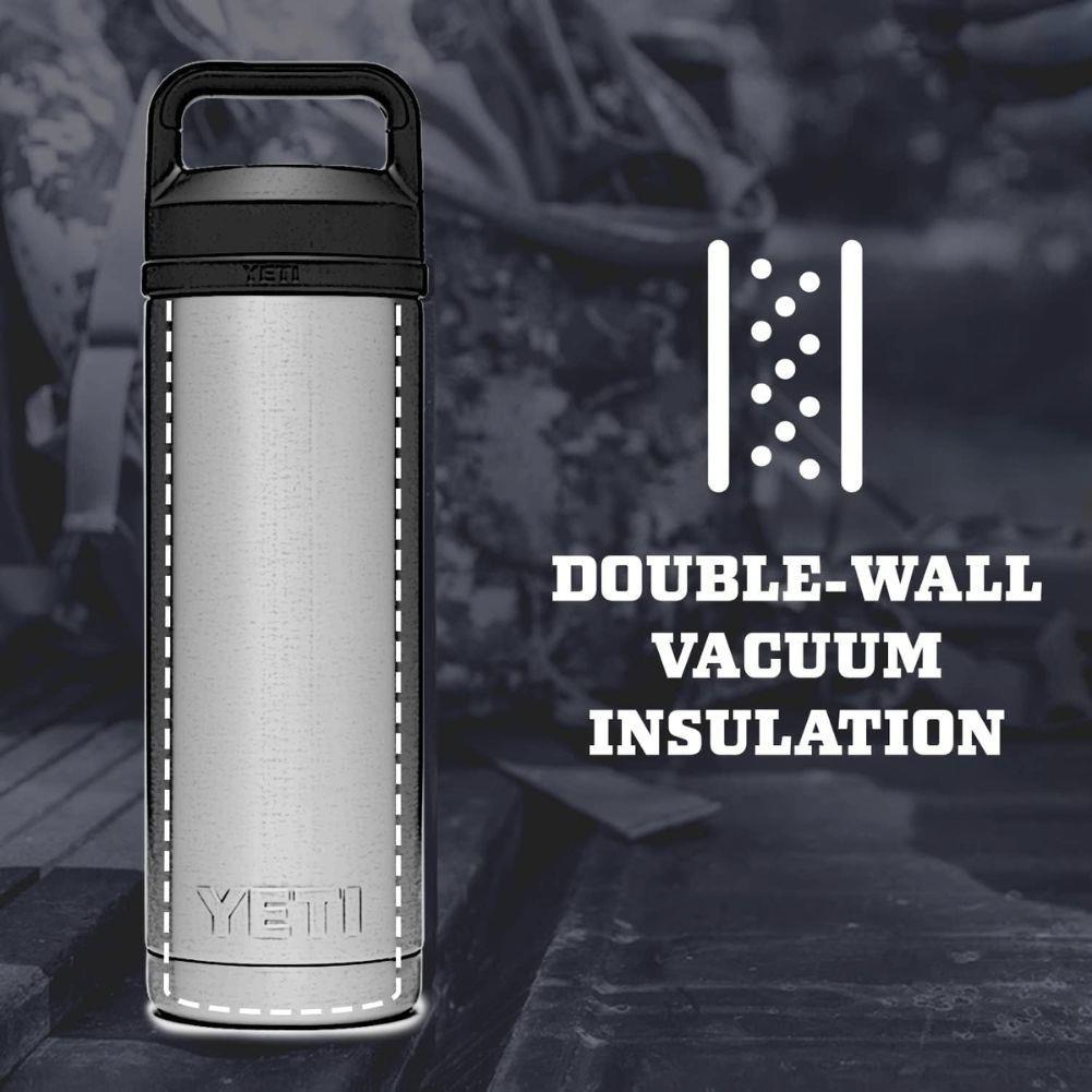 Yeti Rambler 18 OZ (532 ml) Bottle With Chug Cap (Black) double wall