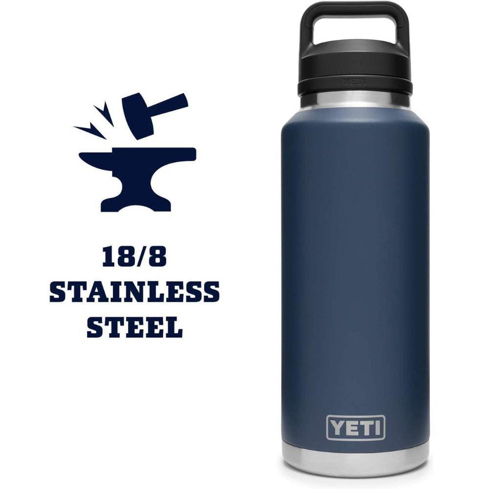 Yeti Rambler 46 OZ Bottle With Chug Cap (Navy) steel