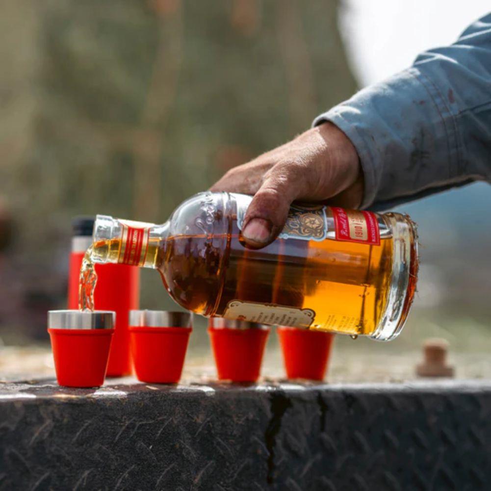 Yeti Shot Glasses (White) pouring
