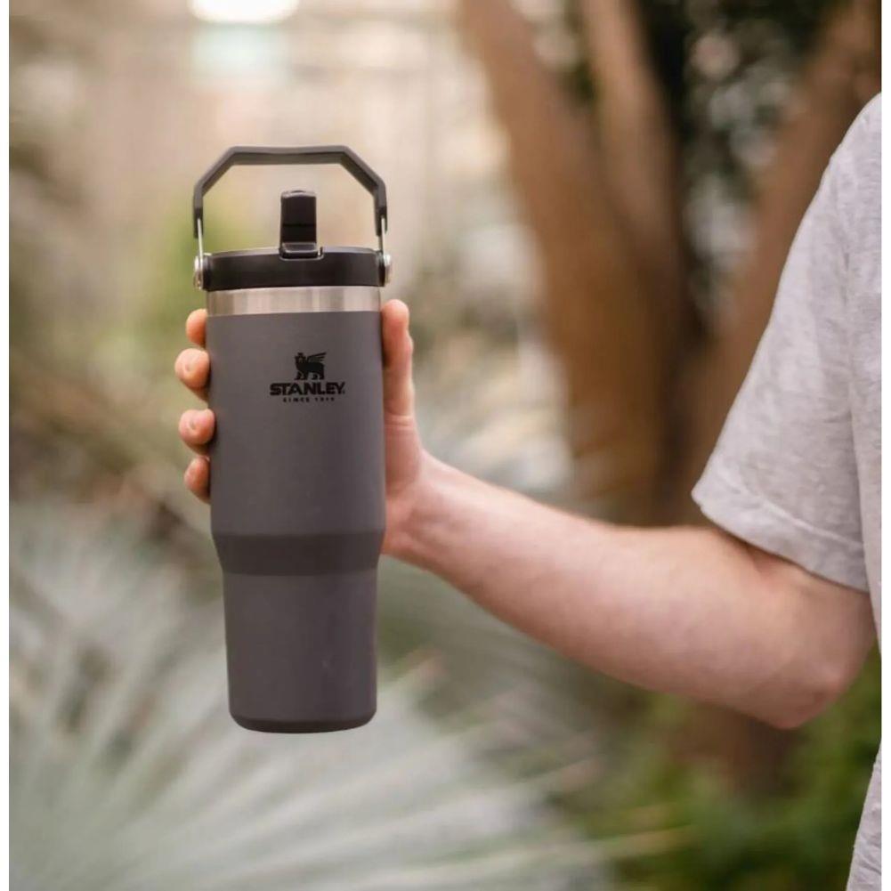 Stanley Iceflow Flip Straw Tumbler 890ML (Charcoal) holding