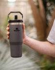 Stanley Iceflow Flip Straw Tumbler 890ML (Charcoal) holding