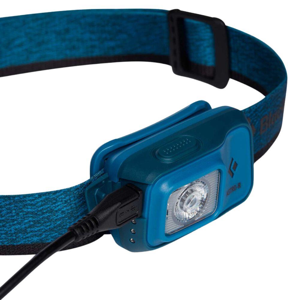 Black Diamond Astro 300 Lumen Rechargeable Head Torch (Azul) plug in