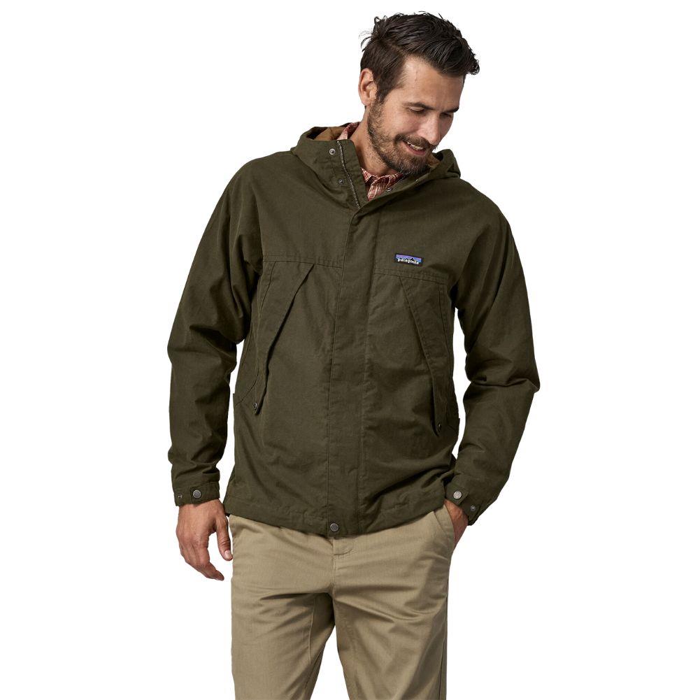 Patagonia Men's Waxed Cotton Jacket (Basin Green) model male front