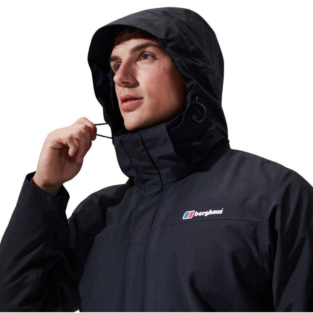 Berghaus Men's Hillwalker Interactive GTX Waterproof Jacket (Black) hood up