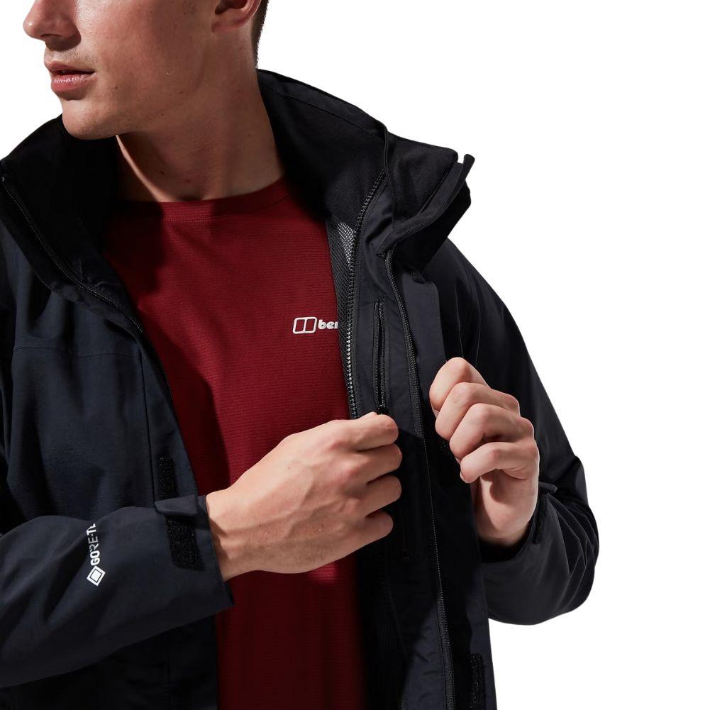 Berghaus Men&#39;s Hillwalker Interactive GTX Waterproof Jacket (Black) inner zip