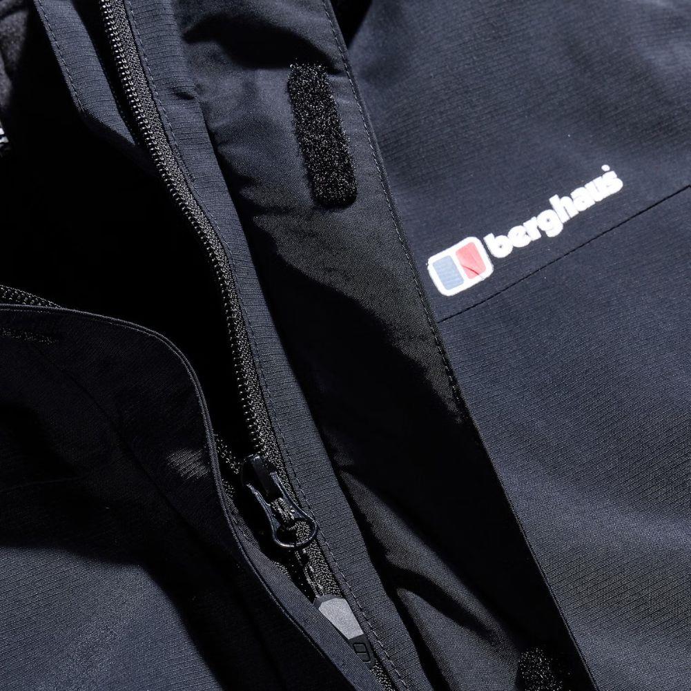 Berghaus Men&#39;s Hillwalker Interactive GTX Waterproof Jacket (Black) zipper logo