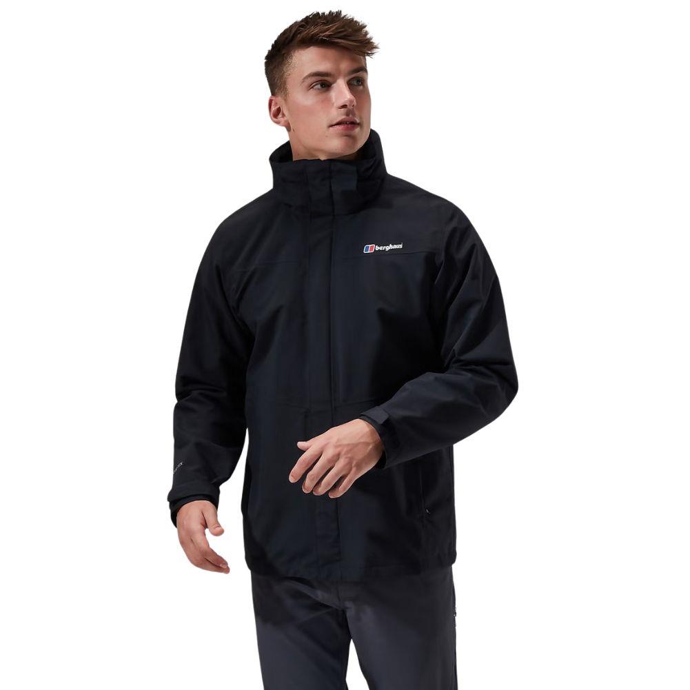 Berghaus Men&#39;s Hillwalker Interactive GTX Waterproof Jacket (Black) guy looking up