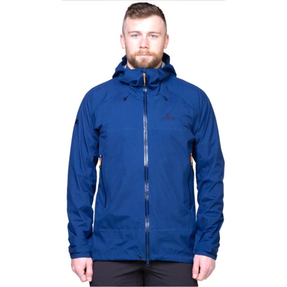 Mountain Equipment Men&#39;s Odyssey Waterproof Jacket (Admiral Blue) man standing