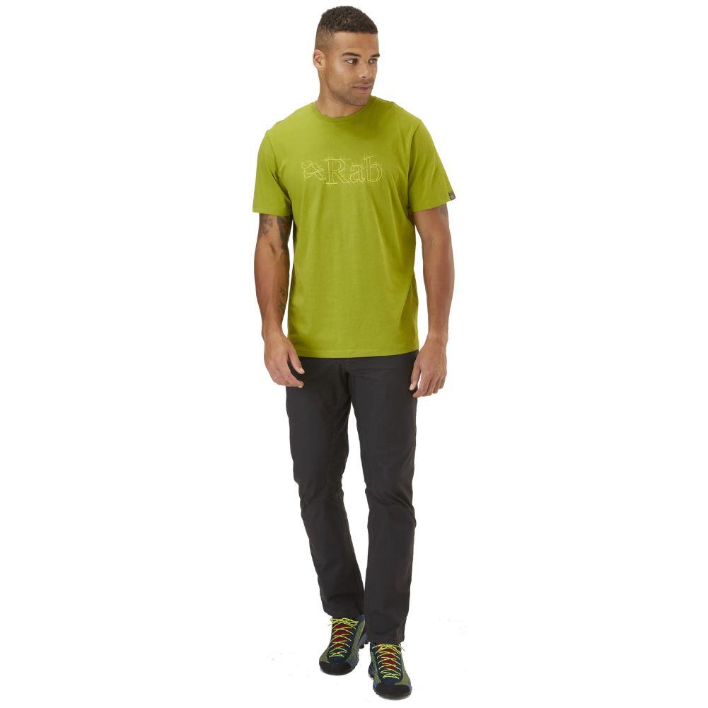Rab Men's Stance Sketch Organic Cotton Tee (Aspen Green) full body