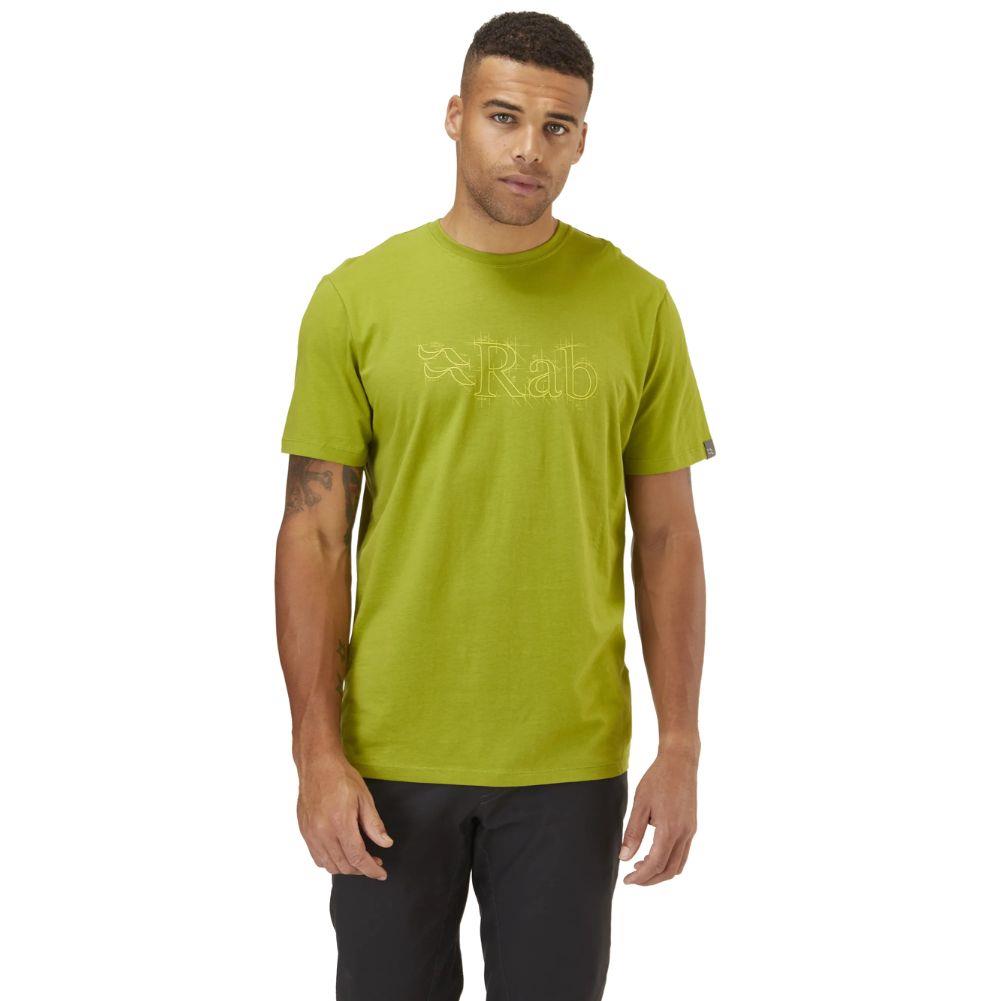 Rab Men's Stance Sketch Organic Cotton Tee (Aspen Green) half body