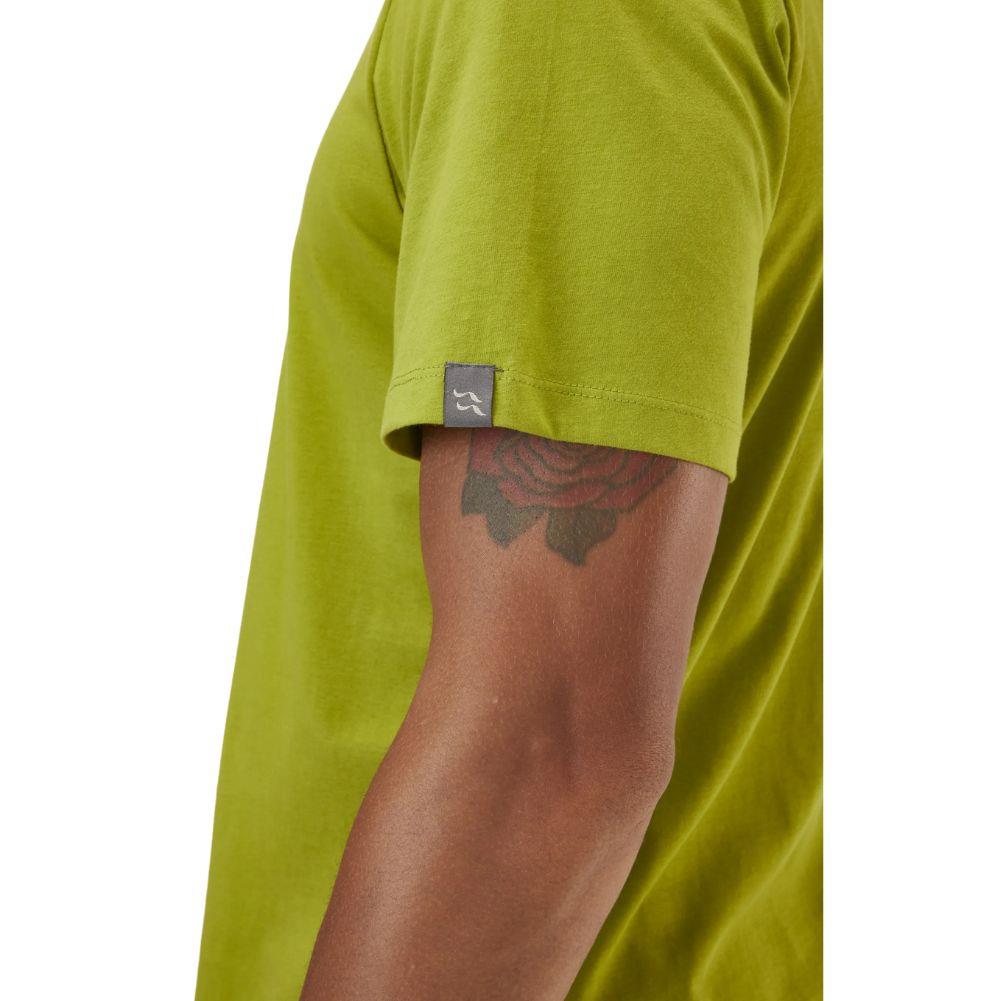 Rab Men&#39;s Stance Sketch Organic Cotton Tee (Aspen Green) sleeve