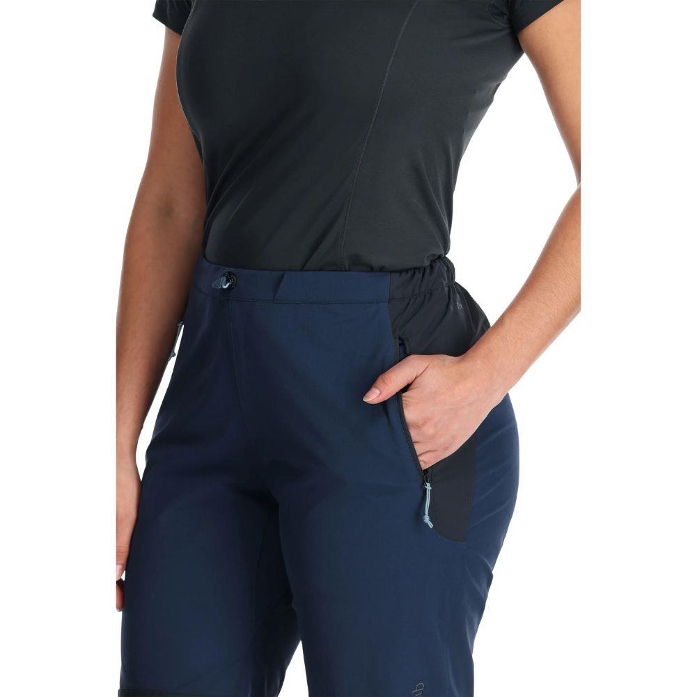 Rab Women&#39;s Torque Pants - Regular (Deep Ink) hand in pocket