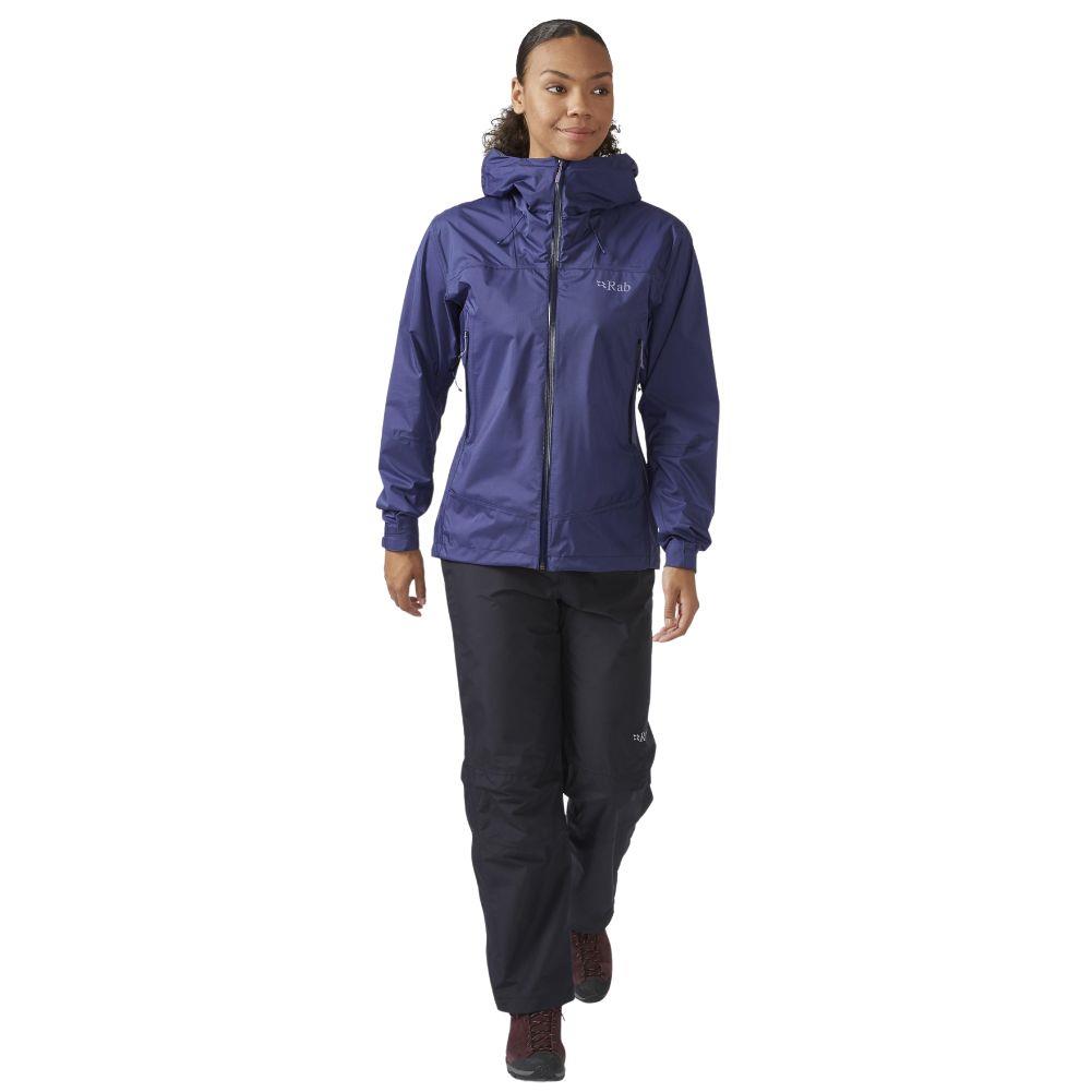 RAB Women&#39;s Downpour Plus 2.0 Waterproof Jacket (Patriot Blue) full body