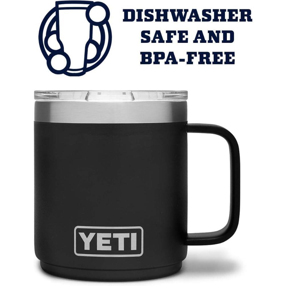 Yeti Rambler 10 oz (296 ml) Stackable Mug (Big Sky Blue) dishwash