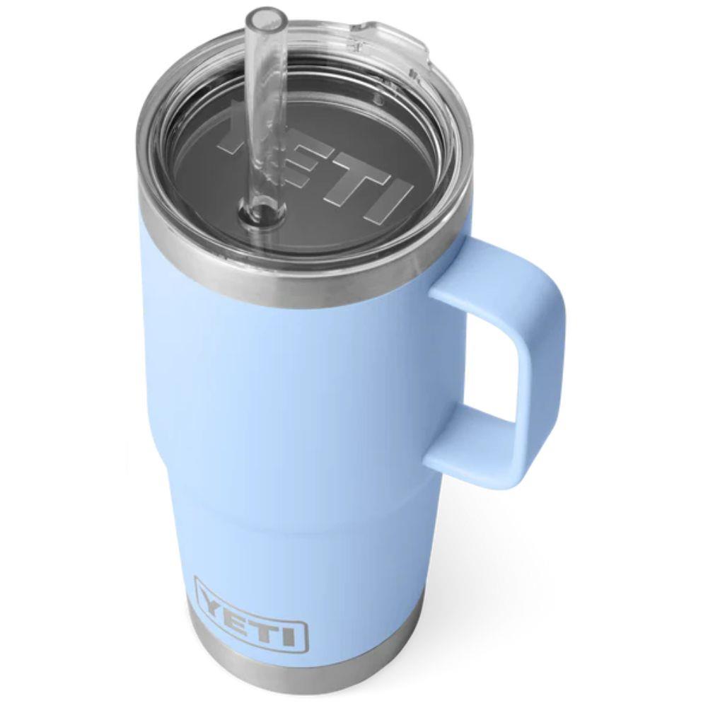 Yeti Rambler 25 OZ (710 ML) Straw Mug (Big Sky Blue) top angle