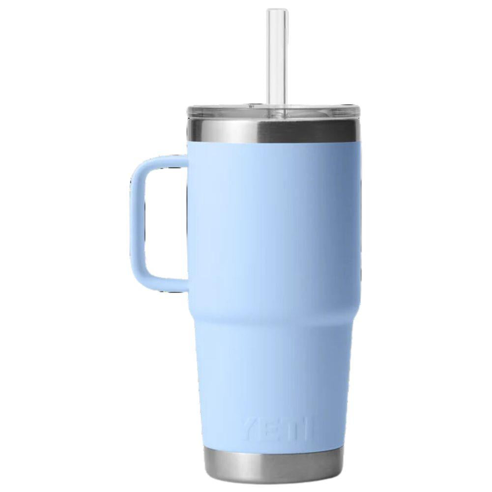 Yeti Rambler 25 OZ (710 ML) Straw Mug (Big Sky Blue) back angle