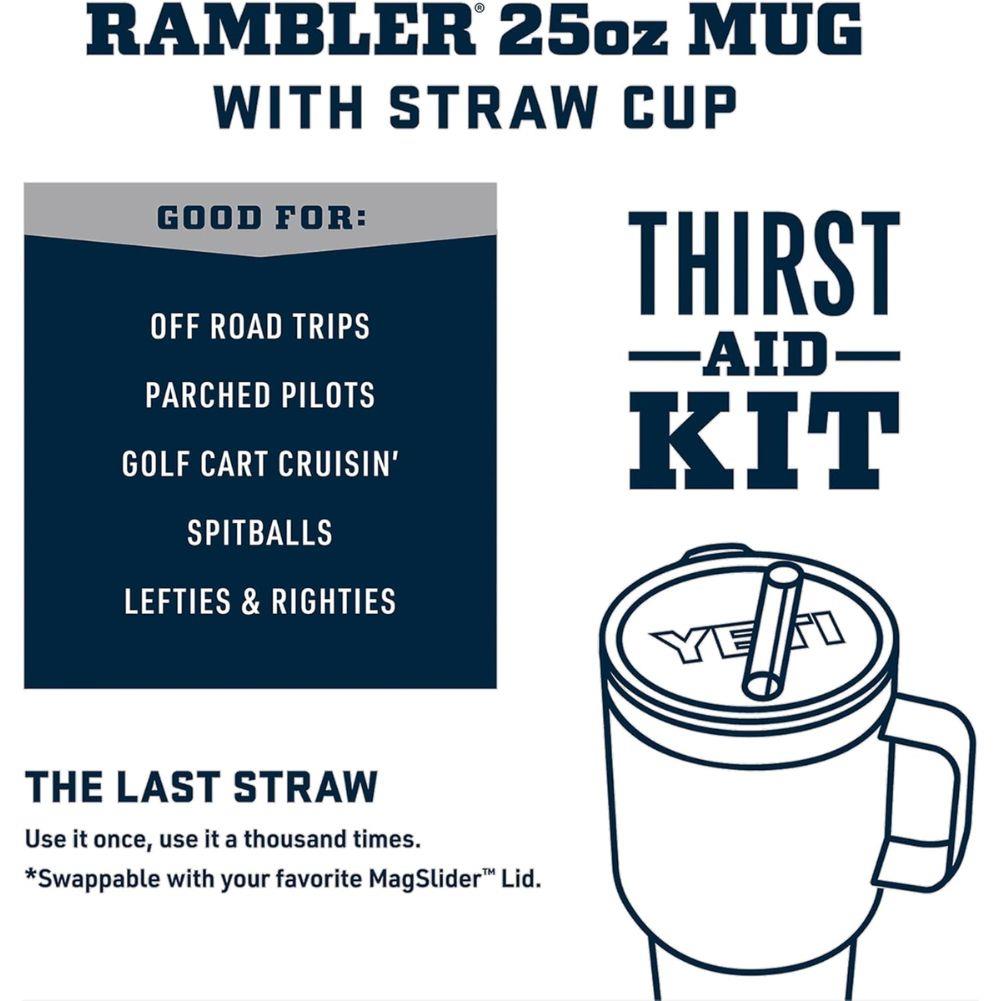 Yeti Rambler 25 OZ (710 ML) Straw Mug (Big Sky Blue) info