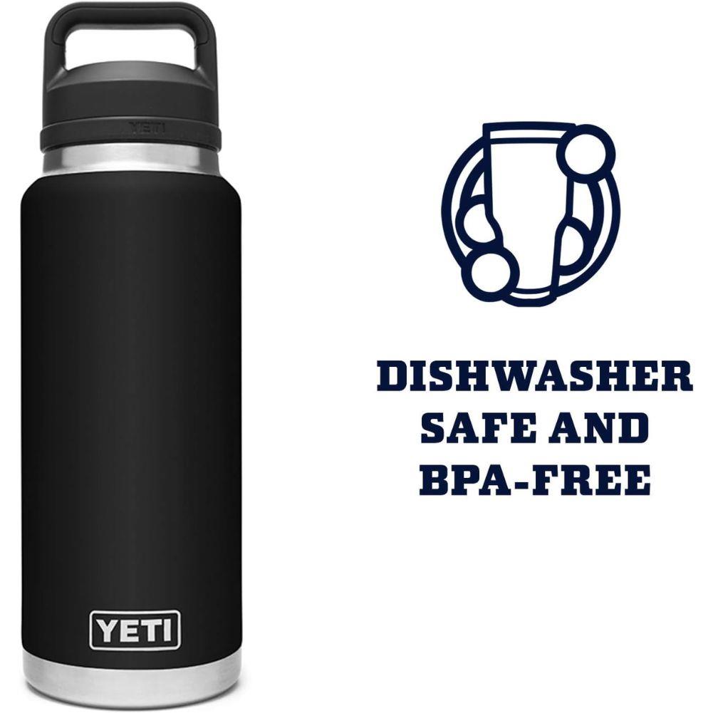 Yeti Rambler 36 oz (1065 ml) Bottle With Chug Cap (Big Sky Blue) dishwash